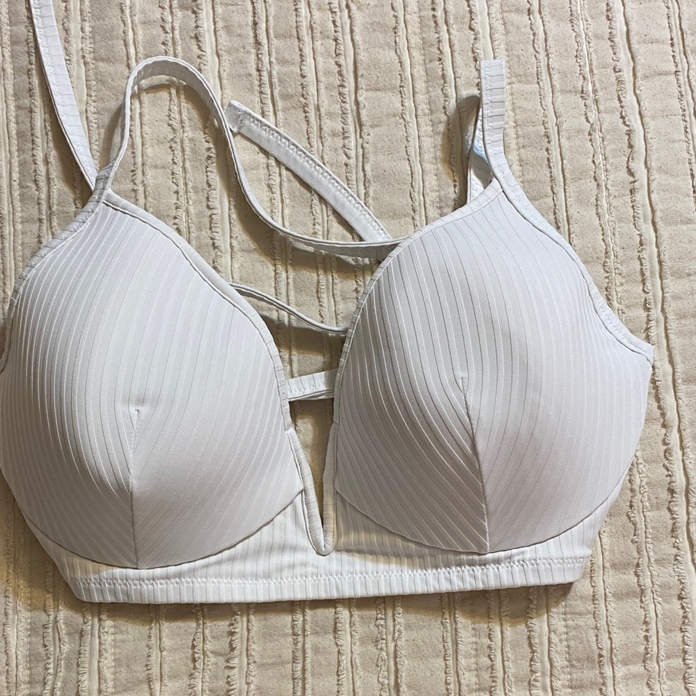 Shade & Shore White Strappy Swim Bra